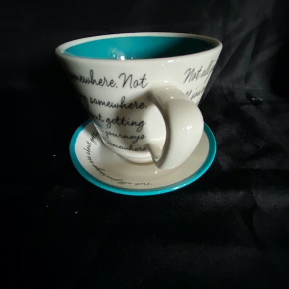 Hallmark Mug and Saucer Set "Not all Journeys Are About GettingSomehwere. - Picture 4 of 12